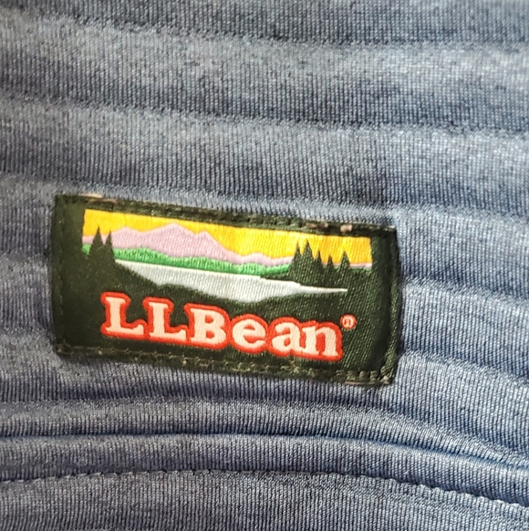 L.L. Bean Men's Teal And Navy Trim 1/4 Snap Ribbed Pull Over With Pockets. Sz XL - Picture 4 of 8